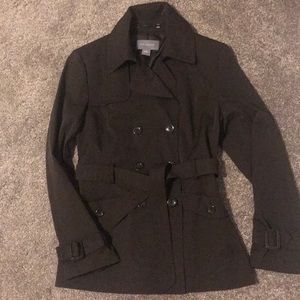 Dark Brown Ann Taylor short trench coat